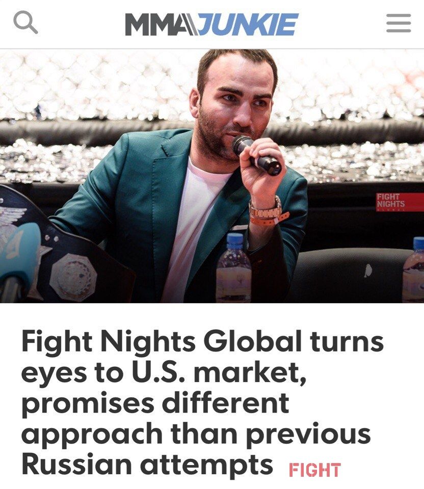 The leading international MMA portal mmajunkie.com published an interview with the FIGHT NIGHTS GLOBAL president Kamil Gadzhiev. 