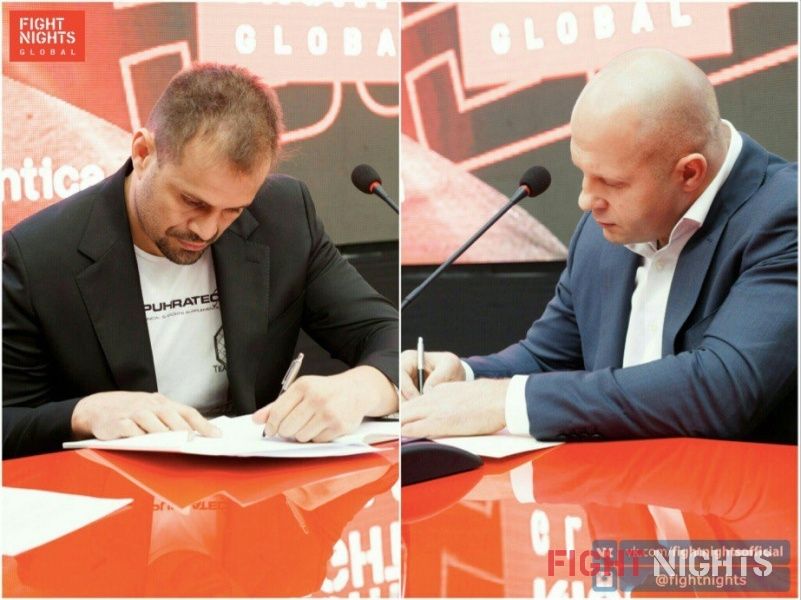 Федор Емельяненко и Фабио Мальдонадо подписали контракт на бой в рамках FIGHT NIGHTS GLOBAL 50! 