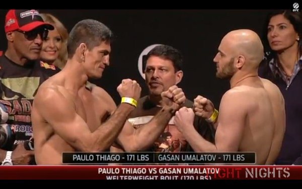 UFC TUF Brazil 3: Умалатов и Тьягу весят одинаково