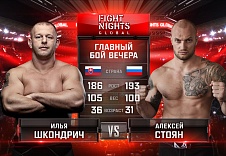 Турнир FIGHT NIGHTS GLOBAL 49 в Словакии возглавит бой Илья Шкондрич vs. Алексей Стоян